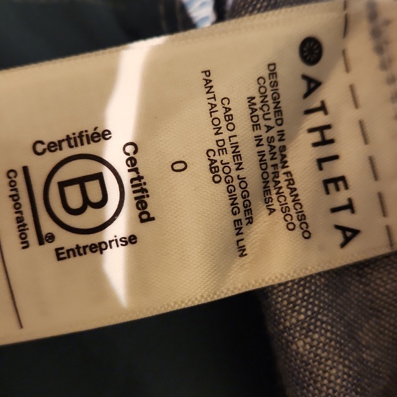 ❤️ ATHLETA CABO LINEN HIGH RISE JOGGER PANTS, CHAMBRAY BLUE, 0 (25) - Picture 9 of 12